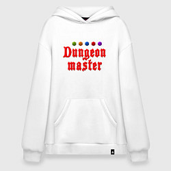 Толстовка-худи оверсайз Данжеон мастер - ДнД, цвет: белый