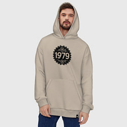 Толстовка-худи оверсайз Механический символ 1979 года, цвет: миндальный — фото 2