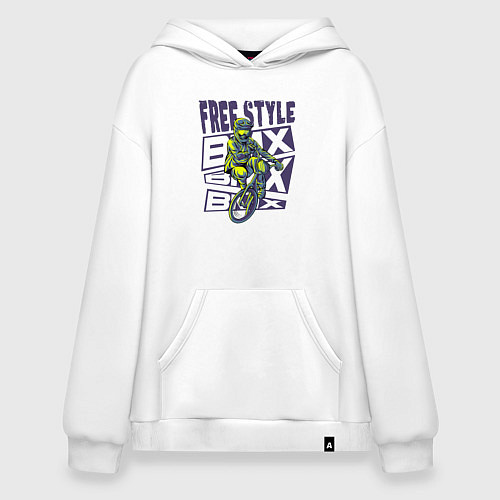 Худи оверсайз BMX free style / Белый – фото 1