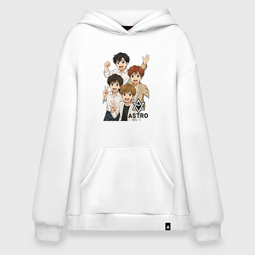 Худи оверсайз Astro аниме стиль / Белый – фото 1