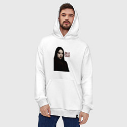 Толстовка-худи оверсайз Билли Айлиш готический стиль, цвет: белый — фото 2