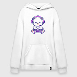 Худи оверсайз Белый медведь геймер