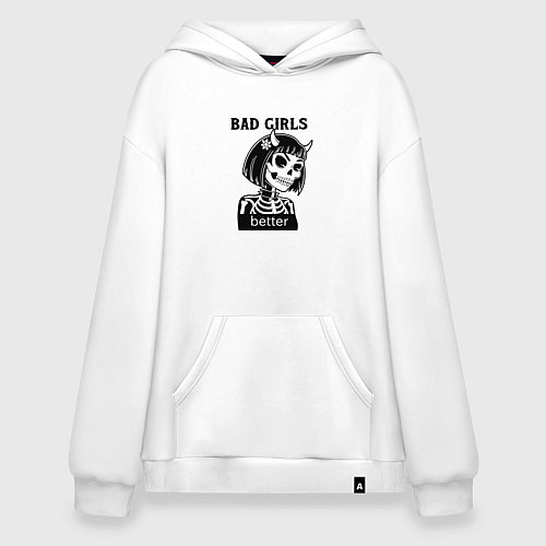 Худи оверсайз Девочка скелет / Белый – фото 1