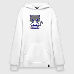 Худи оверсайз Котик и черепок