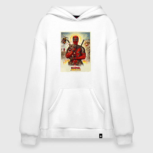 Худи оверсайз Дэдпул стоит / Белый – фото 1