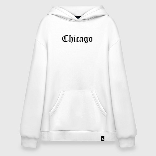 Худи оверсайз Chicago Illinois - USA / Белый – фото 1