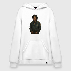 Толстовка-худи оверсайз Игрок 456 Игра в кальмара, цвет: белый