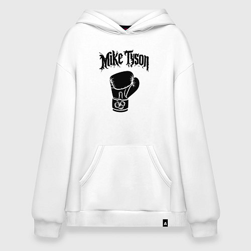 Худи оверсайз Майк Тайсон перчатка / Белый – фото 1