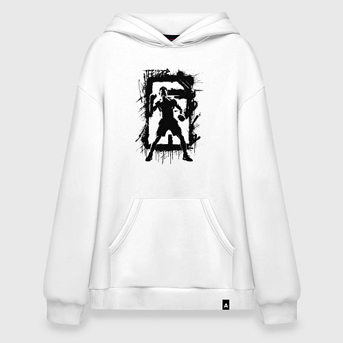 Худи оверсайз Тони Фергюсон в черном / Белый – фото 1