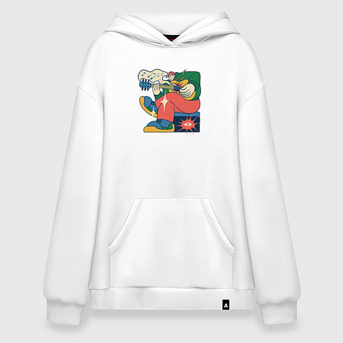 Худи оверсайз Rock boy / Белый – фото 1