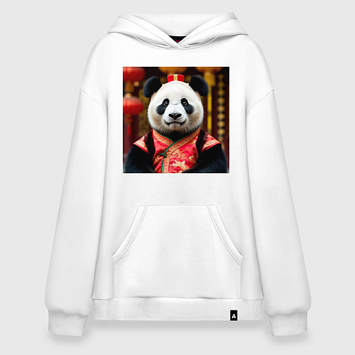 Худи оверсайз Императорская панда / Белый – фото 1