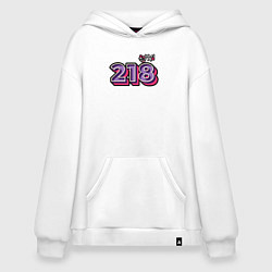 Толстовка-худи оверсайз Игрок 218, цвет: белый