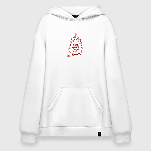Худи оверсайз Fire Walk With Me / Белый – фото 1