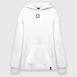 Худи оверсайз Игра в кальмара квадрат белая