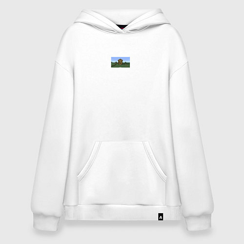 Худи оверсайз Да ты че мем майнкрафт / Белый – фото 1