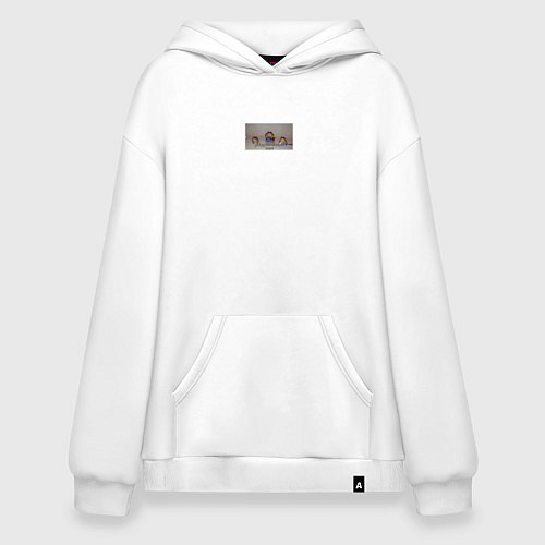 Худи оверсайз Пошлая моле мем / Белый – фото 1