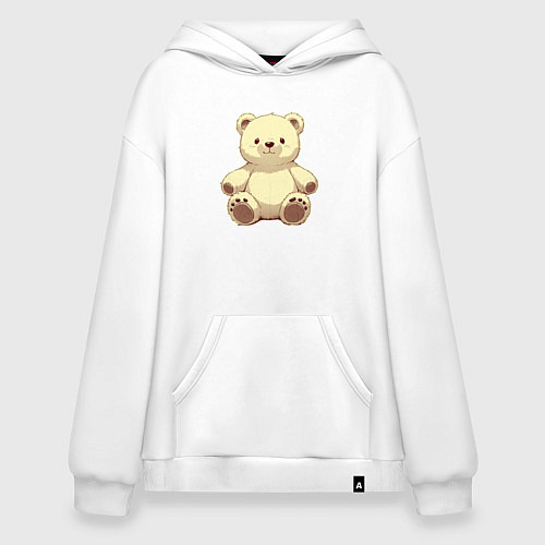 Худи оверсайз Милый плюшевый медвежонок / Белый – фото 1