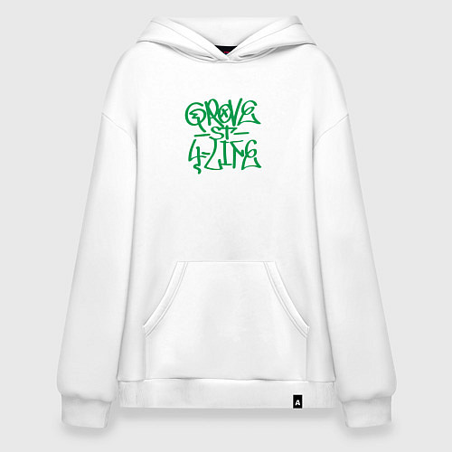 Худи оверсайз Tag grove street 4 life / Белый – фото 1