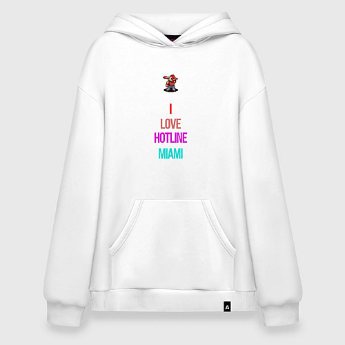 Худи оверсайз I love Hotline Miami / Белый – фото 1
