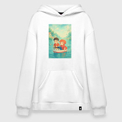 Худи оверсайз Сцена из анимэ Рыбка Поньо