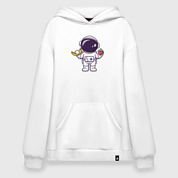 Худи оверсайз Космонавт с бананом и клубникой