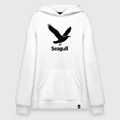 Худи оверсайз Черная чайка / Белый – фото 1