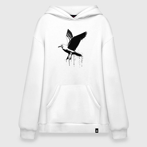 Худи оверсайз Летящая Чайка / Белый – фото 1