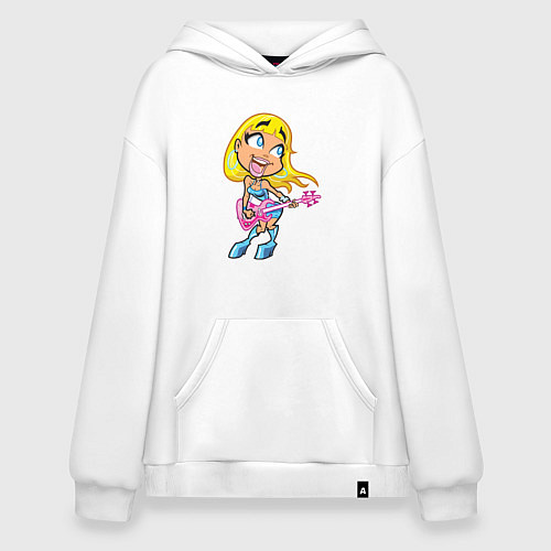 Худи оверсайз Роковая блондинка / Белый – фото 1