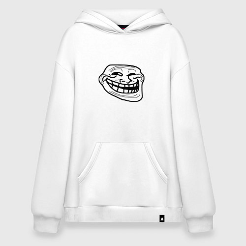 Худи оверсайз Тролфейс хит 2025 / Белый – фото 1