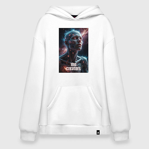 Худи оверсайз The Creators - big space celestial / Белый – фото 1