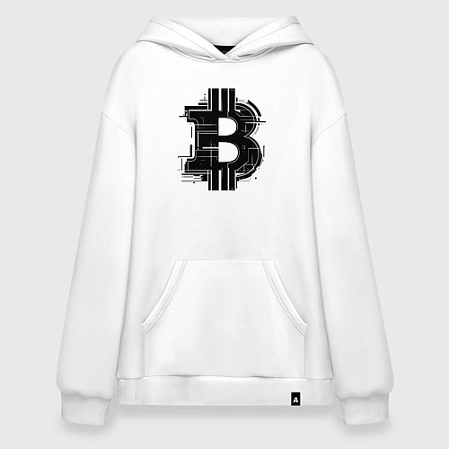 Худи оверсайз Urban биткоин / Белый – фото 1