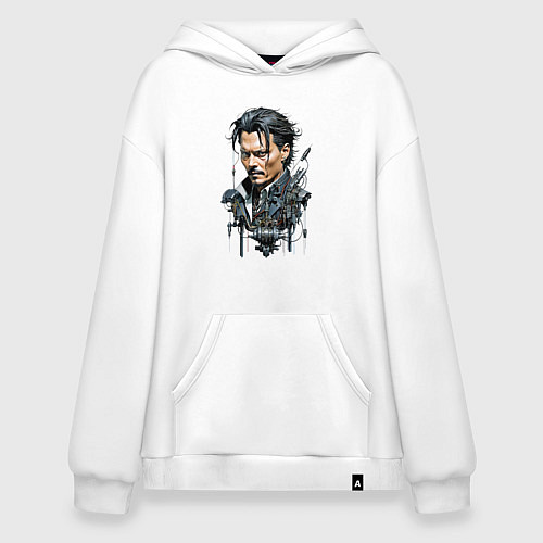 Худи оверсайз Cyborg Johnny Depp / Белый – фото 1