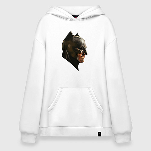 Худи оверсайз Face Batman / Белый – фото 1