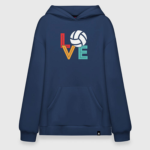 Худи оверсайз Love volley / Тёмно-синий – фото 1