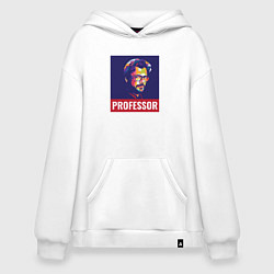 Толстовка-худи оверсайз Professor, цвет: белый