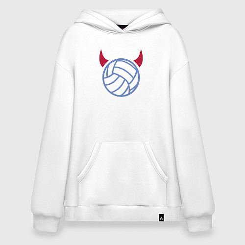 Худи оверсайз Volleyball devil / Белый – фото 1