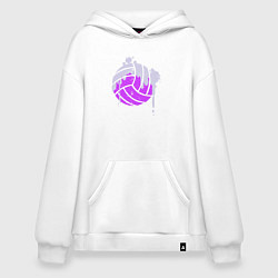 Толстовка-худи оверсайз Purple ball, цвет: белый