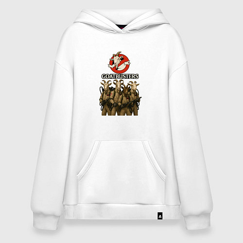 Худи оверсайз Охотники за приведениями с козлами / Белый – фото 1