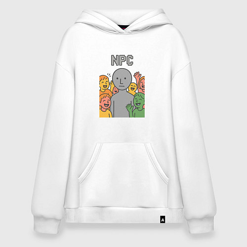 Худи оверсайз NPC / Белый – фото 1