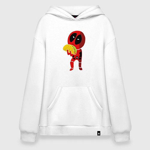 Худи оверсайз Tacos Deadpool / Белый – фото 1
