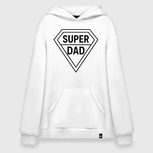 Худи оверсайз Superdad / Белый – фото 1