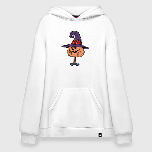 Худи оверсайз Ведьма тыква / Белый – фото 1
