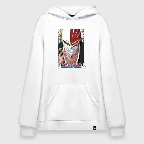 Худи оверсайз Блич Ичиго Куросаки в маске / Белый – фото 1