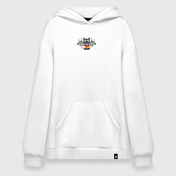 Толстовка-худи оверсайз Зелье удачи с летучей мышью, цвет: белый