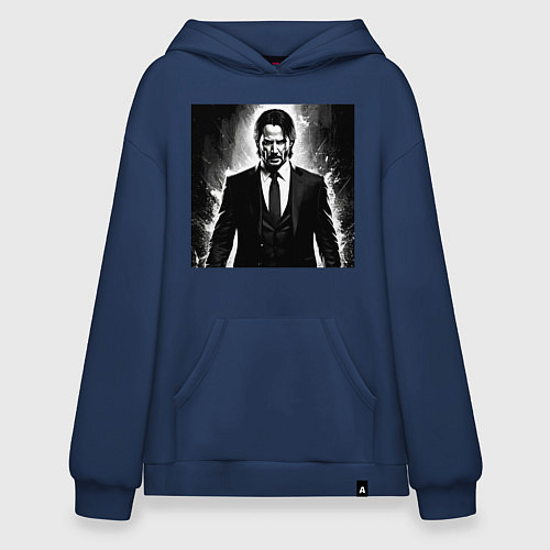 Худи оверсайз Киану / Тёмно-синий – фото 1