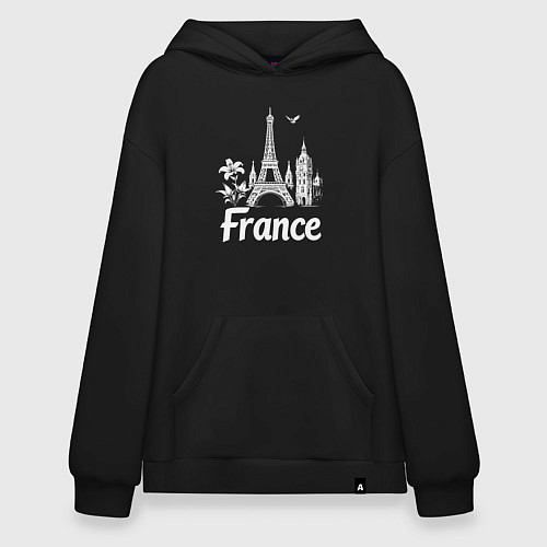 Худи оверсайз Французская элегантность / Черный – фото 1