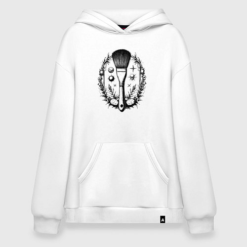 Худи оверсайз Космическая кисть / Белый – фото 1