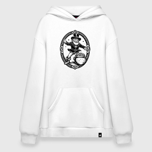 Худи оверсайз Лепрекон с горшочком золота / Белый – фото 1