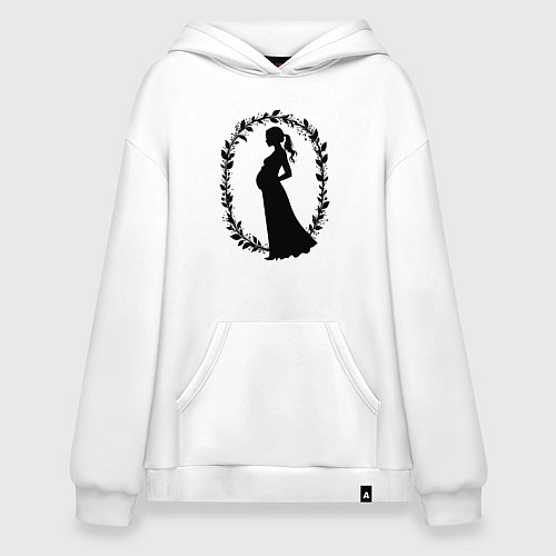 Худи оверсайз Беременная грация / Белый – фото 1