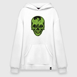 Толстовка-худи оверсайз Green skeletor, цвет: белый